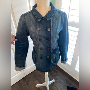 Double breasted jean jacket
